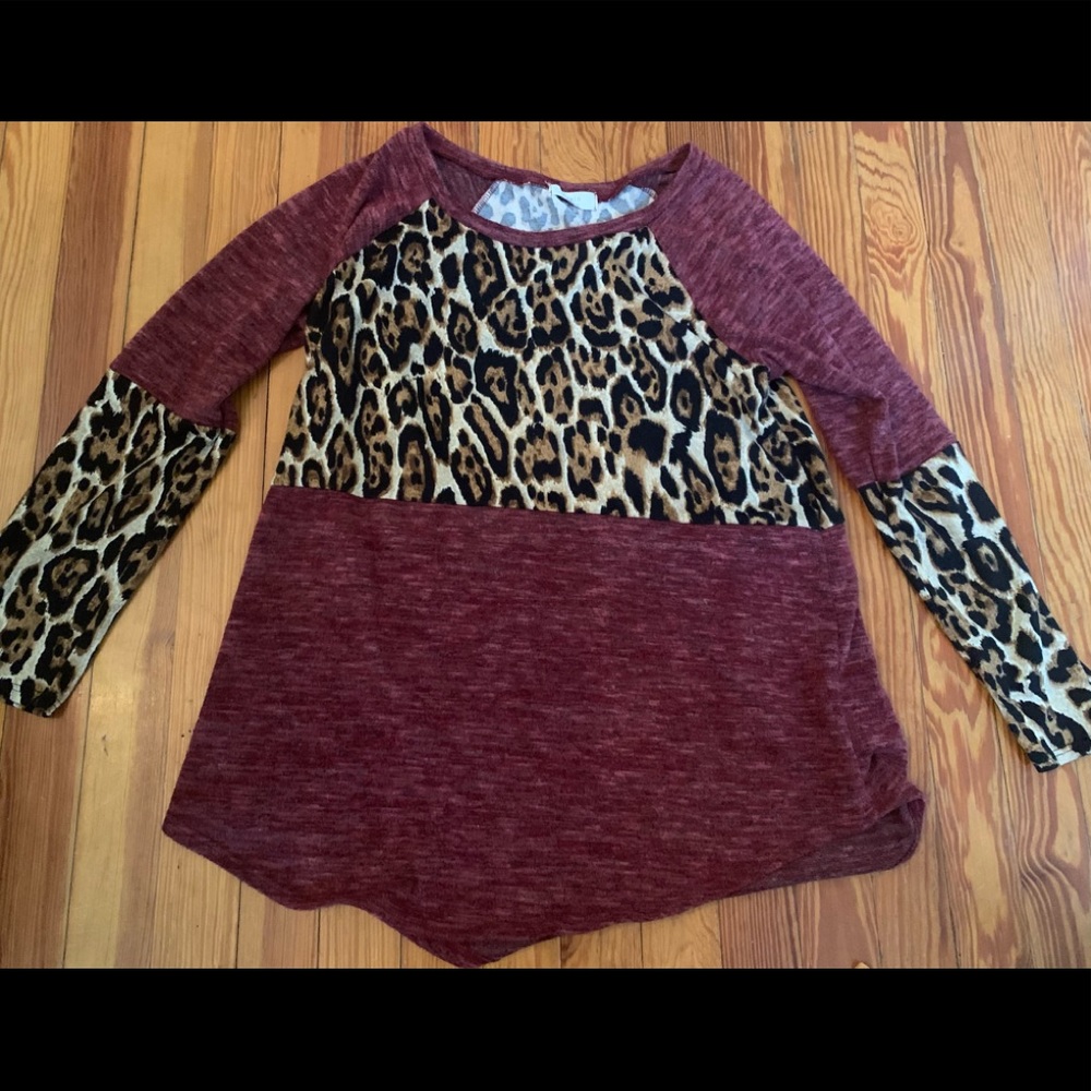 A.gain burgundy long sleeve 2X